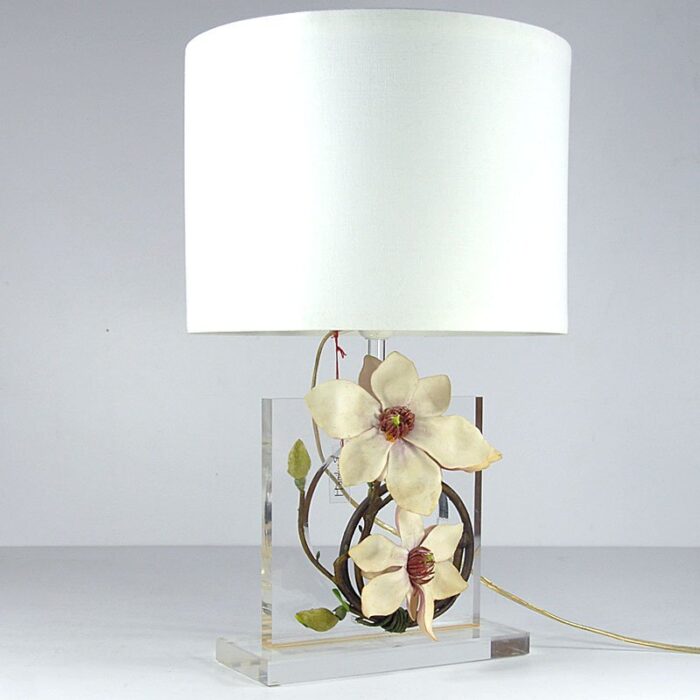 vintage acrylic glass table lamp 1980s 11