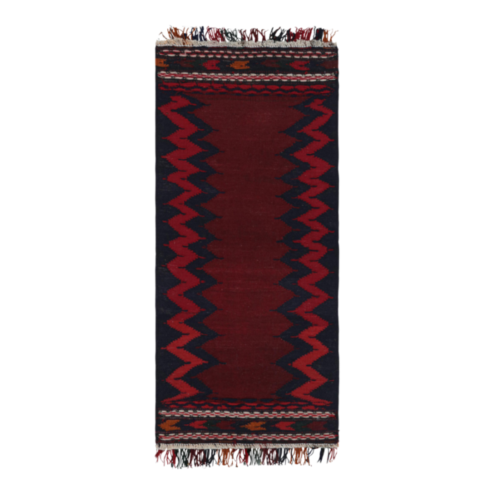 vintage afghan kilim runner in burgundy with chevrons from rug and kilim 2915