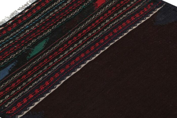 vintage afghan kilim runner with stripes and brown open field from rug and kilim 7391