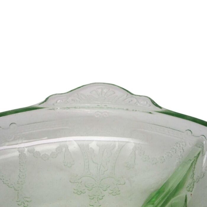 vintage anchor hocking green cameo ballerina relish dish 1951