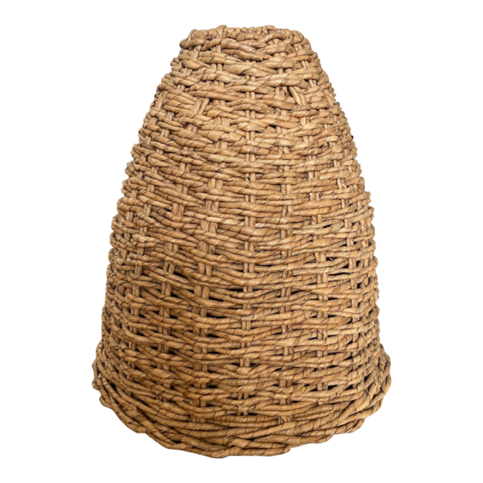 vintage basketweave woven bell pendant shade for overhead light 6513