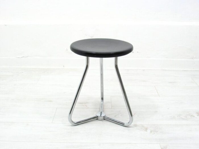 vintage black stool 1970s 0258