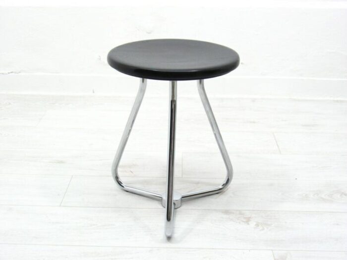 vintage black stool 1970s 2720