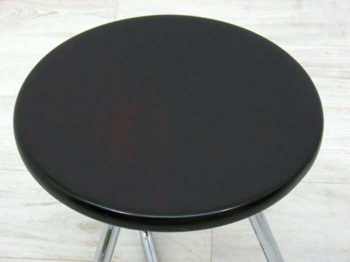 vintage black stool 1970s 3652