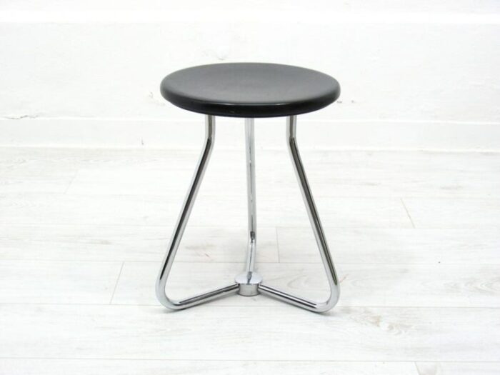 vintage black stool 1970s 9904