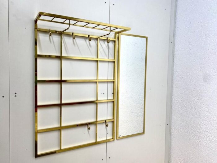 vintage brass wall wardrobe 1980s set of 2 8069