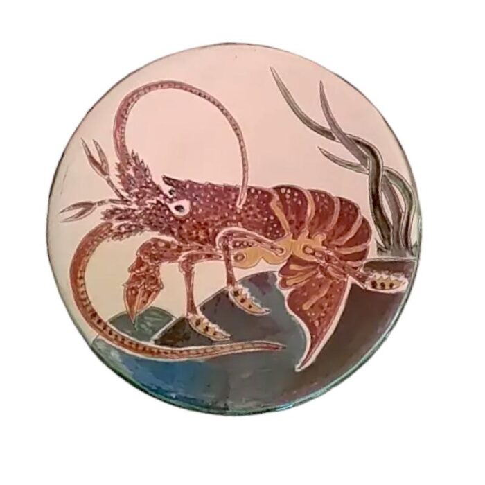 vintage ceramic lobster plate by puigdemont 9008