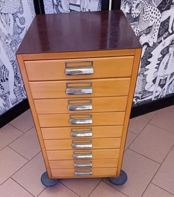 vintage chest of drawers with 9 drawers 1980s 7201