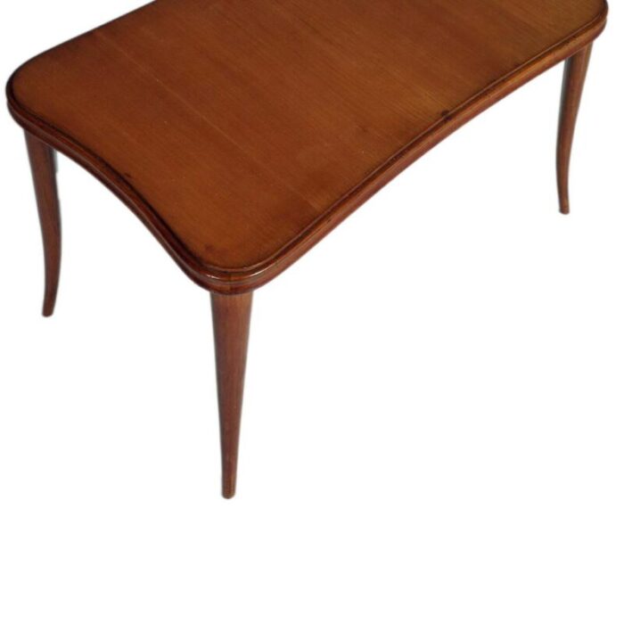 vintage coffee table in beech and rosewood by paolo buffa for brugnoli mobili 1950s 8598