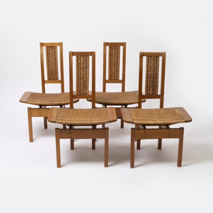 vintage czechoslovakian dining chairs from uluv 1960s set of 4 9574