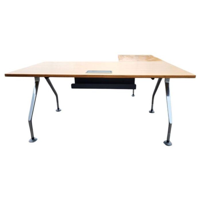 vintage desk with metal legs by norman foster for vitra 5983