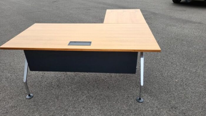 vintage desk with metal legs by norman foster for vitra 6601