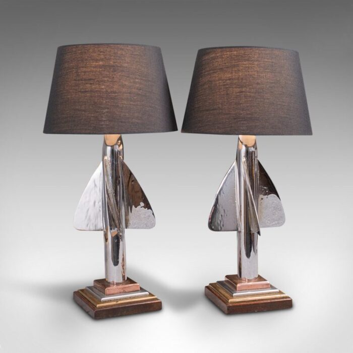 vintage english maritime desk lamps 1930s set of 2 2