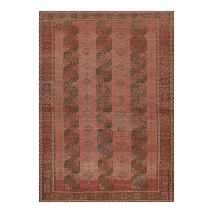 vintage ersari rug in red with geometric medallions from rug and kilim 7680