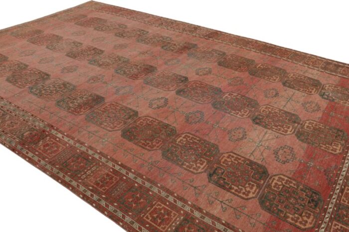 vintage ersari rug in red with geometric medallions from rug and kilim 9615