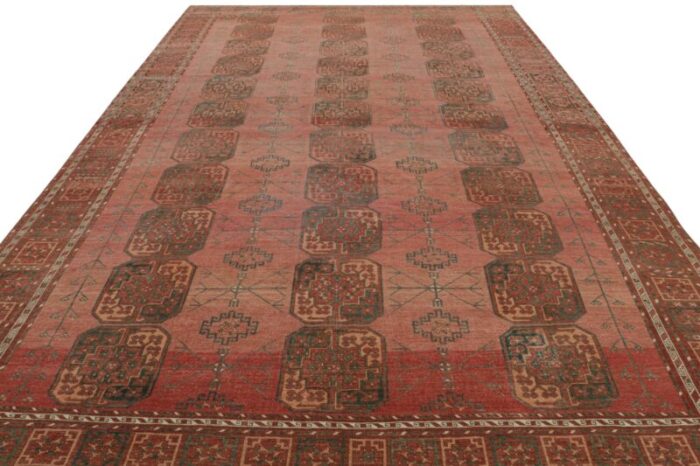 vintage ersari rug in red with geometric medallions from rug and kilim 9617