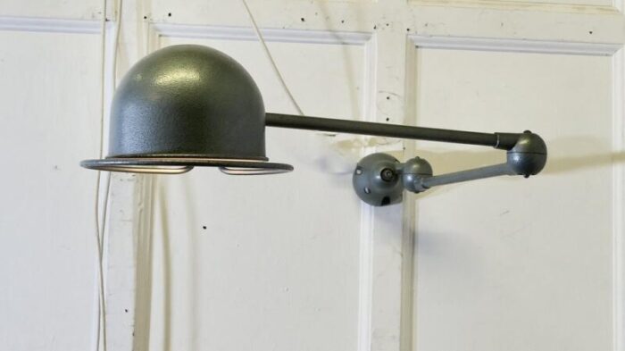 vintage french industrial articulated wall light 1950s 0825