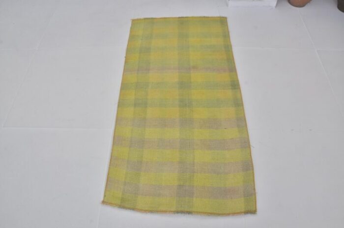 vintage geometric yellow kilim rug 1960 5690