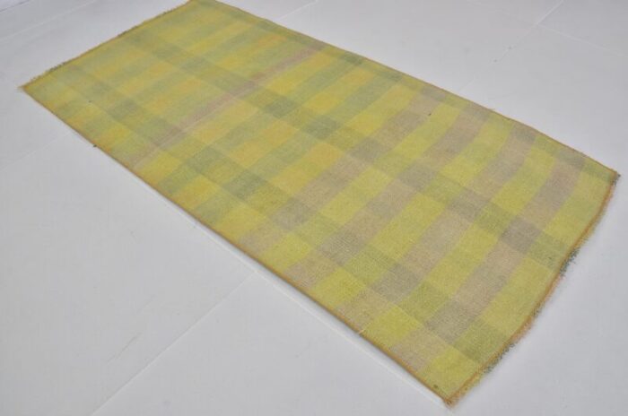 vintage geometric yellow kilim rug 1960 7137