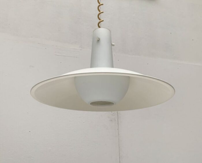 vintage german space age glass and metal pendant lamp from glashuette limburg 1