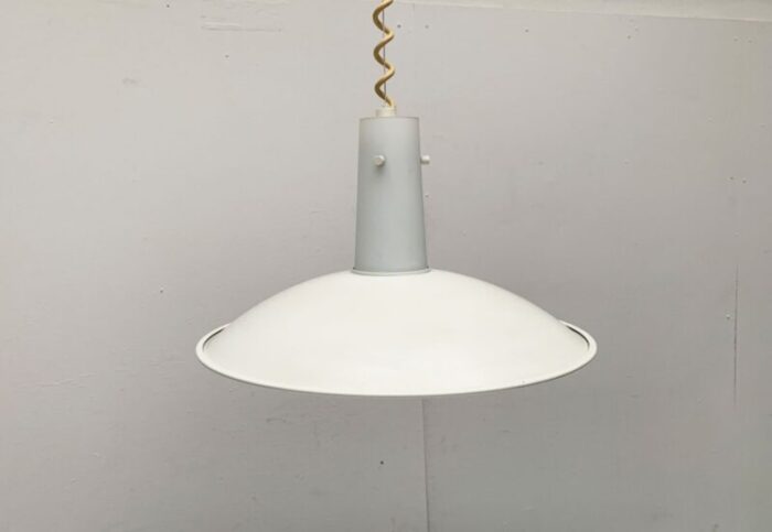 vintage german space age glass and metal pendant lamp from glashuette limburg 18