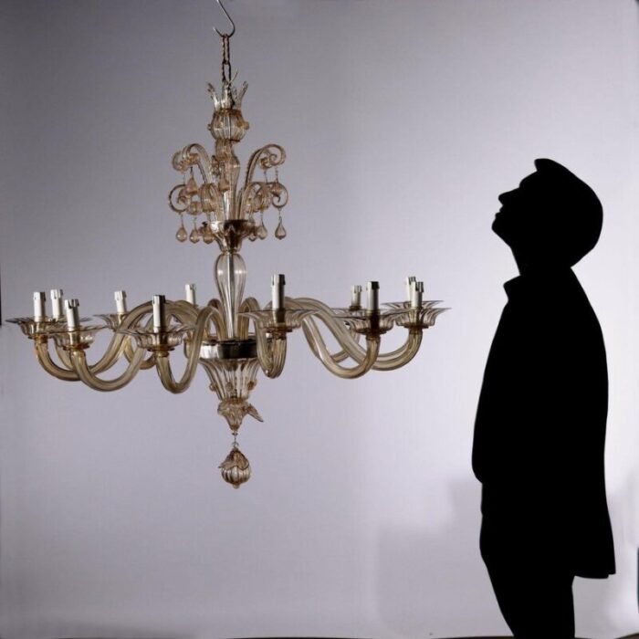 vintage glass murano chandelier 2