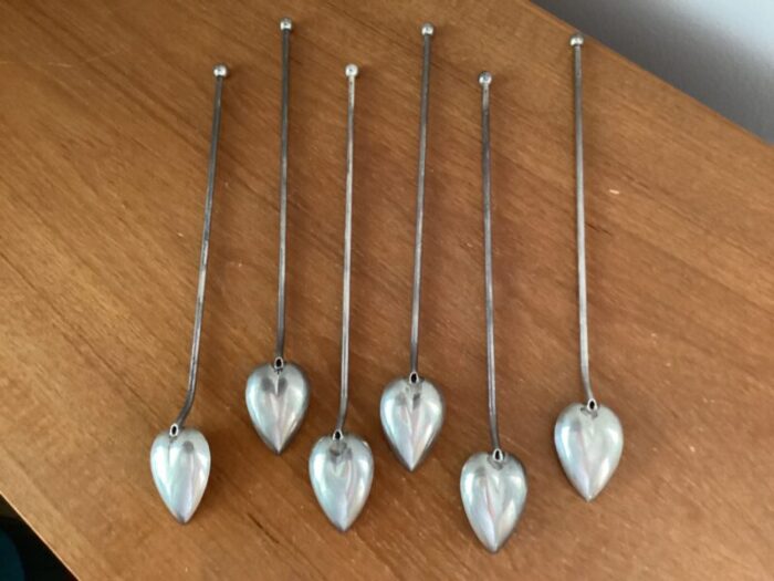 vintage gorham sterling silver sipper spoons set of 6 3048