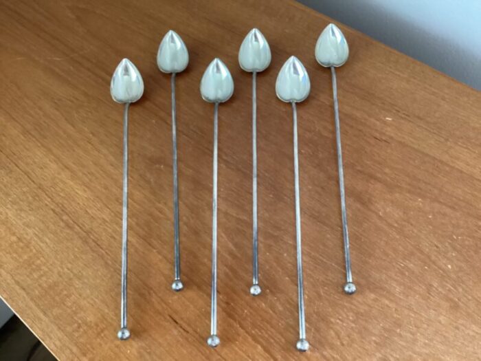 vintage gorham sterling silver sipper spoons set of 6 6759