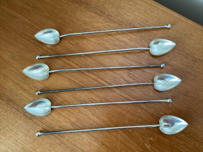 vintage gorham sterling silver sipper spoons set of 6 9046