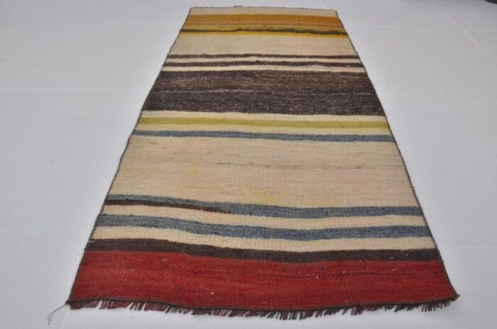 vintage handwoven colourful rug 1960s 5557