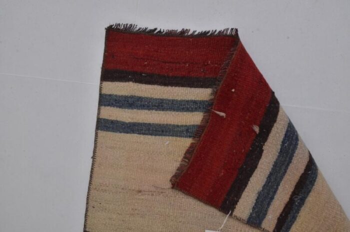 vintage handwoven colourful rug 1960s 9509