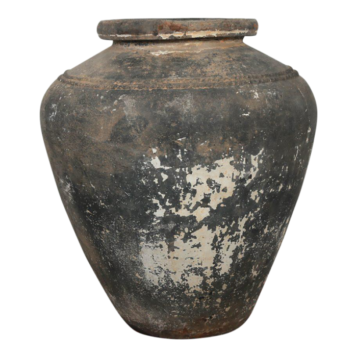 vintage indian large grain pot 1730