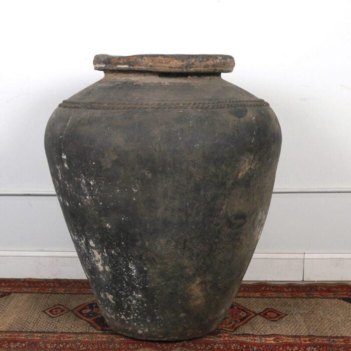 vintage indian large grain pot 2162