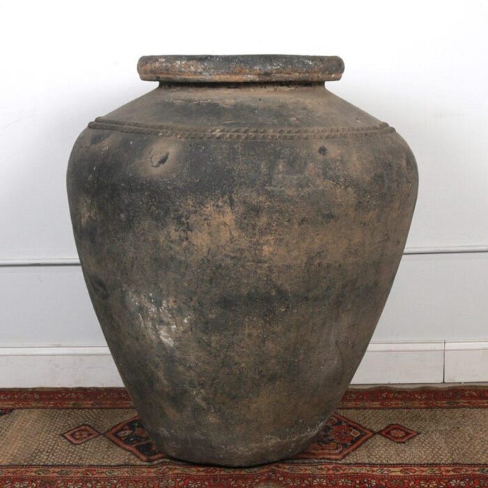 vintage indian large grain pot 8830