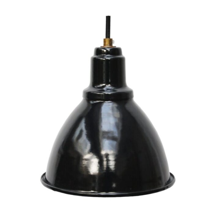 vintage industrial black enamel factory pendant hanging light 1