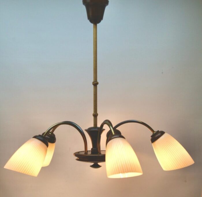 vintage italian chandelier with five arms 1960s 9