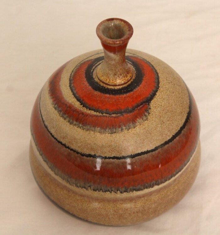 vintage italian lava glazed pottery vase 5661 scaled