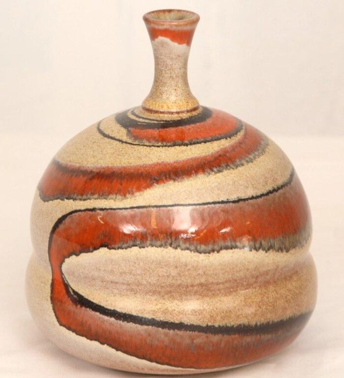 vintage italian lava glazed pottery vase 6938 scaled