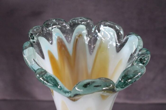 vintage italian tall vase in murano art glass 1960s 2573