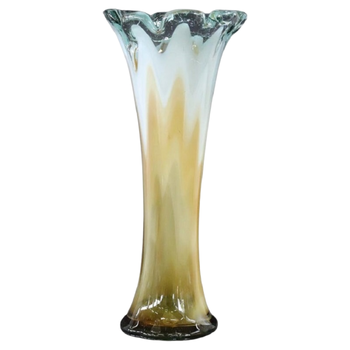 vintage italian tall vase in murano art glass 1960s 3916