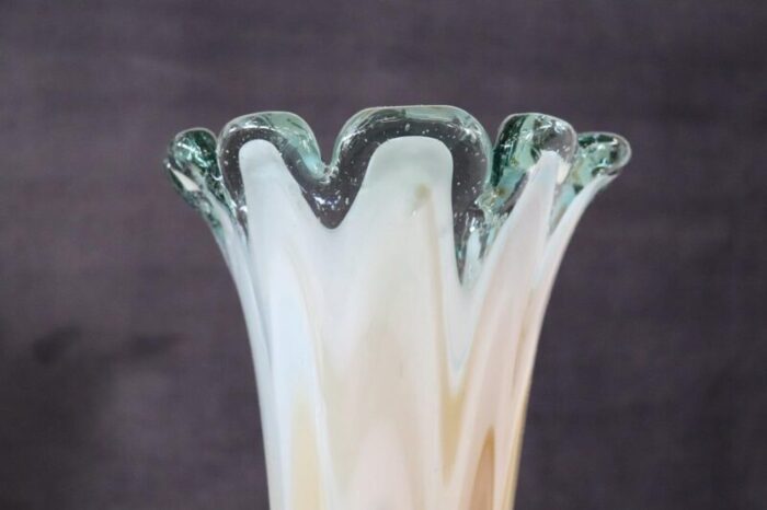 vintage italian tall vase in murano art glass 1960s 9167