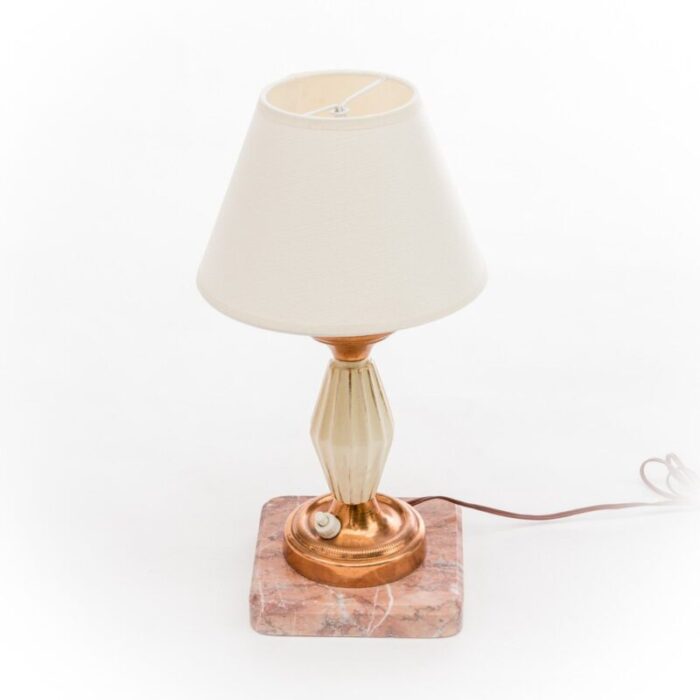 vintage lamp with a marble base 2