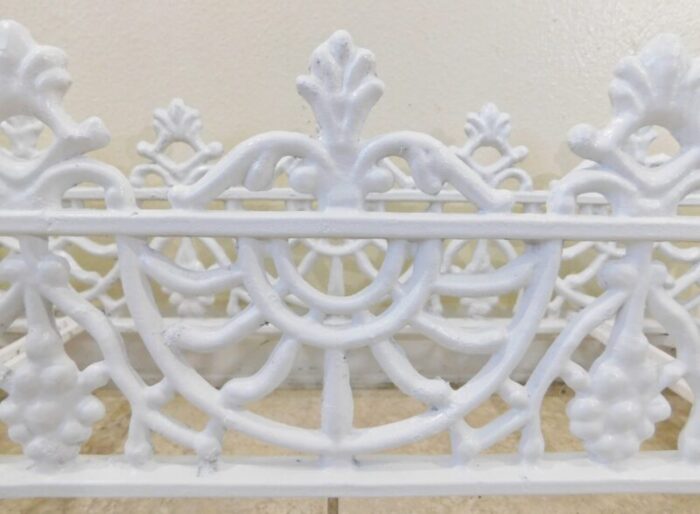 vintage ornate indooroutdoor patio white aluminum footed window box planter 2292