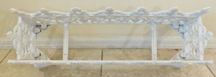 vintage ornate indooroutdoor patio white aluminum footed window box planter 6951