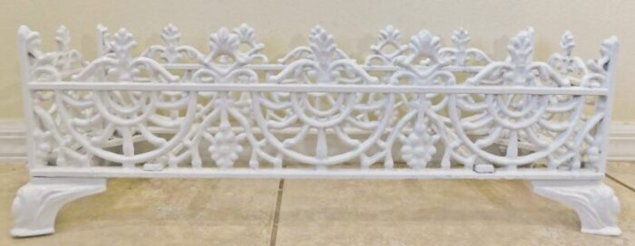 vintage ornate indooroutdoor patio white aluminum footed window box planter 8086