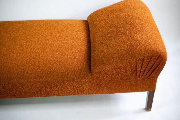 vintage ottoman in orange 1960s 8872