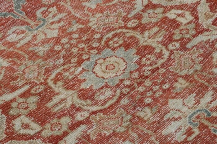 vintage oushak style european rug in red with floral patterns from rug and kilim 2366