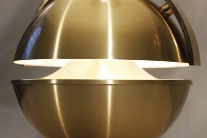 vintage postmodern golden aluminum lamp 1970s 7