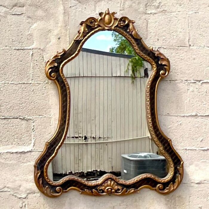 vintage regency ethan allen gilt tipped mirror 6404