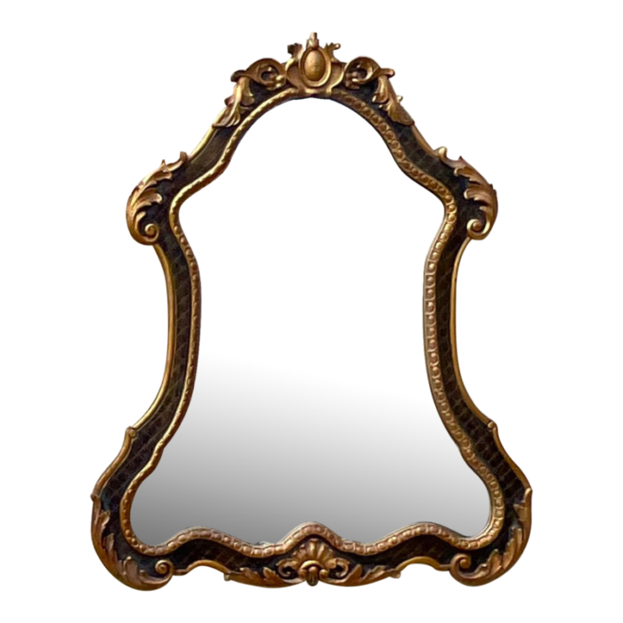 vintage regency ethan allen gilt tipped mirror 7868